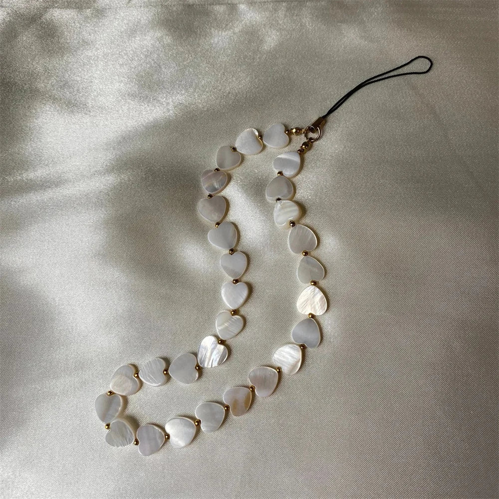 MOTHER OF PEARL CELL PHONE LAYARD
