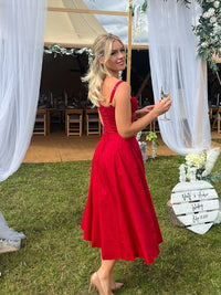 LACE UP MIDI SUNDRESS