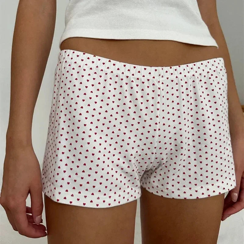 LOW WAIST PAJAMA SHORTS