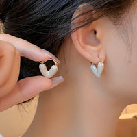 ENAMEL HEART EARRINGS