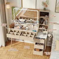 GLOWGLASS VANITY DESK