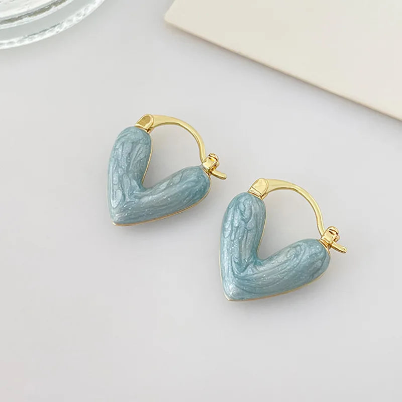 ENAMEL HEART EARRINGS
