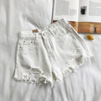 HIGH WAISTED DENIM SHORTS