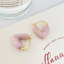 ENAMEL HEART EARRINGS
