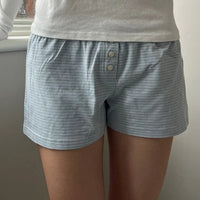 LOW WAIST PAJAMA SHORTS