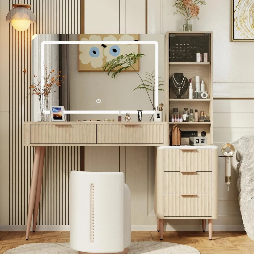 GLOWGLASS VANITY DESK