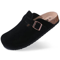 LEATHER CLOGS WITH BUCKLE