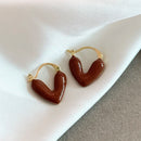 ENAMEL HEART EARRINGS