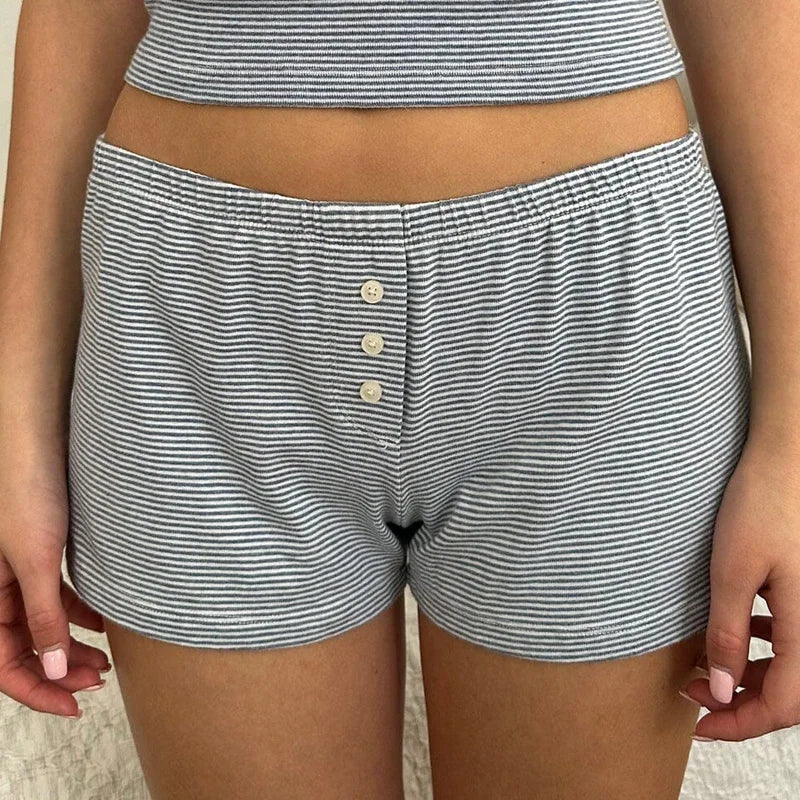 LOW WAIST PAJAMA SHORTS