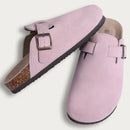 LEATHER CLOGS WITH BUCKLE