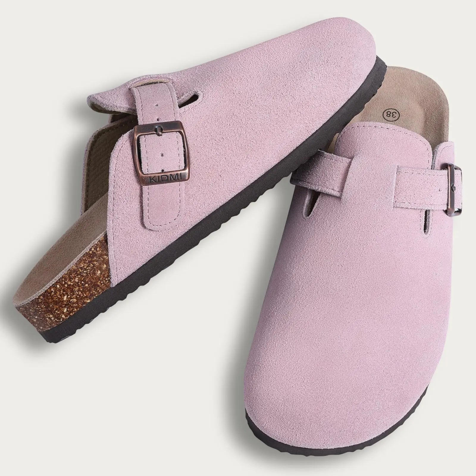 LEATHER CLOGS WITH BUCKLE