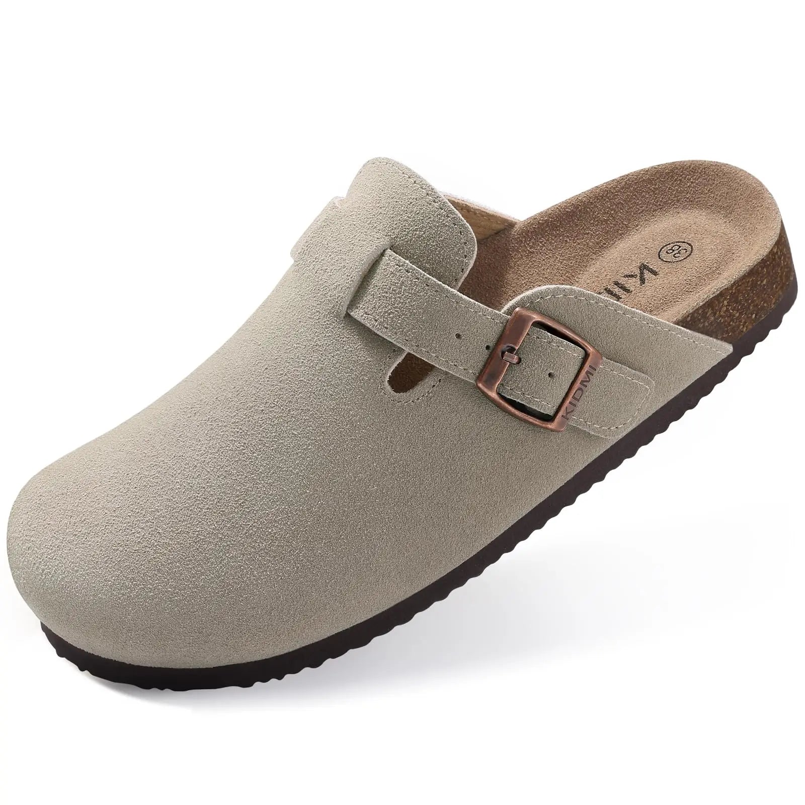LEATHER CLOGS WITH BUCKLE