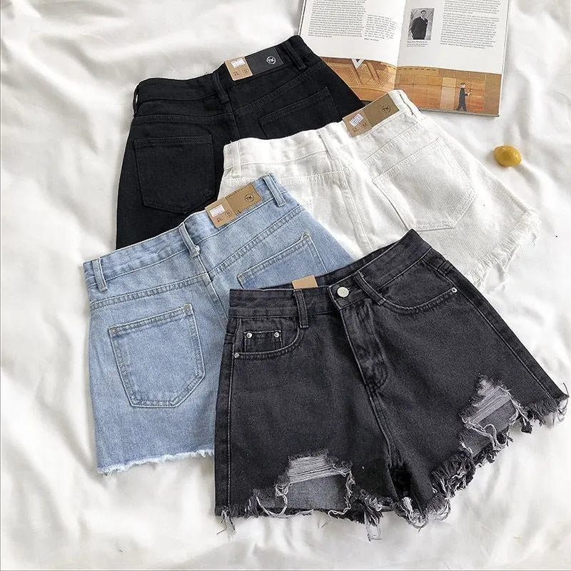HIGH WAISTED DENIM SHORTS
