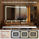 GLOWGLASS VANITY DESK