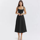 LACE UP MIDI SUNDRESS