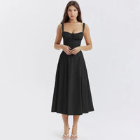 LACE UP MIDI SUNDRESS