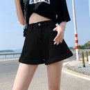 WIDE LEG DENIM SHORTS