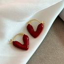 ENAMEL HEART EARRINGS