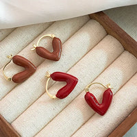ENAMEL HEART EARRINGS