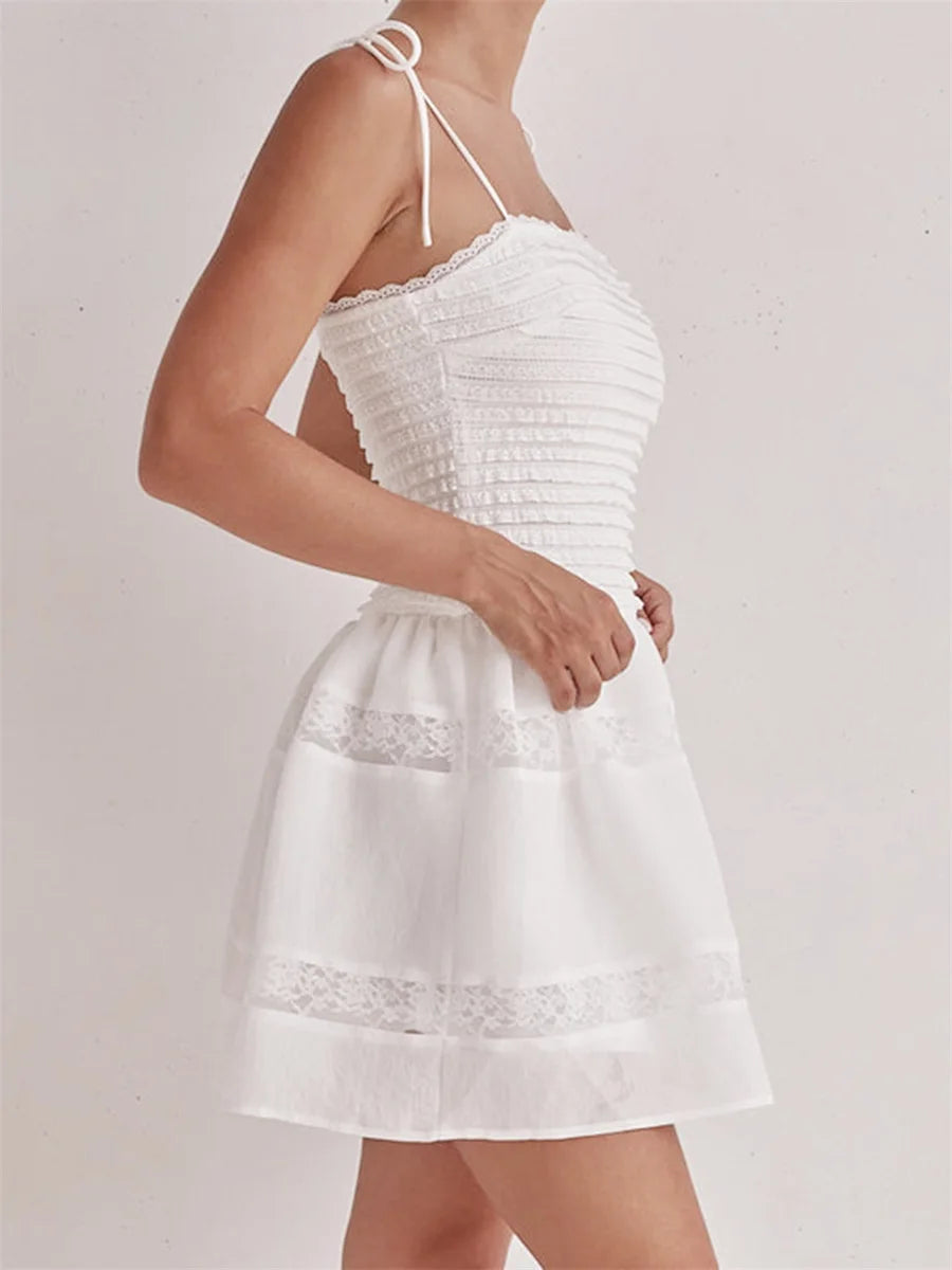 RUFFLE SLEEVE BEACH DRESS