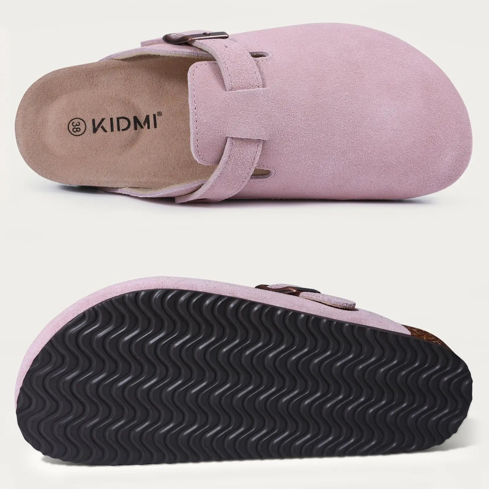 LEATHER CLOGS WITH BUCKLE