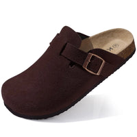 LEATHER CLOGS WITH BUCKLE