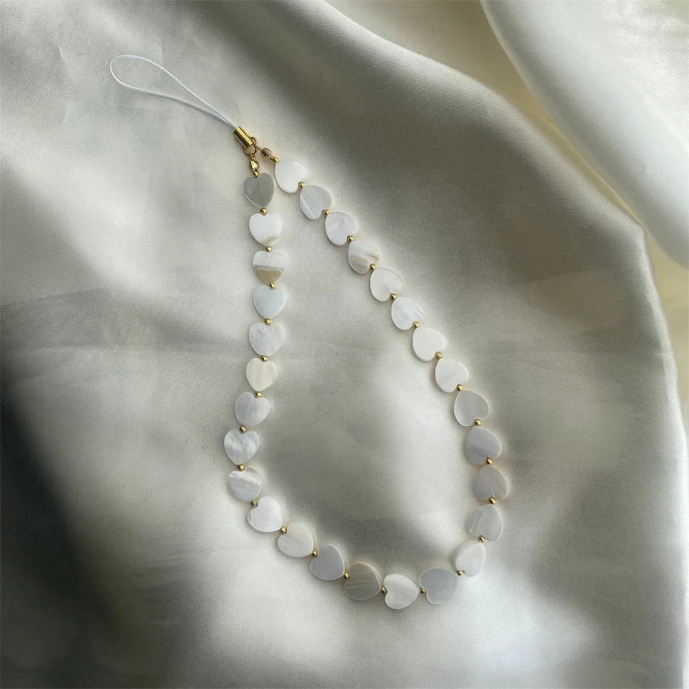 MOTHER OF PEARL CELL PHONE LAYARD