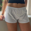 LOW WAIST PAJAMA SHORTS