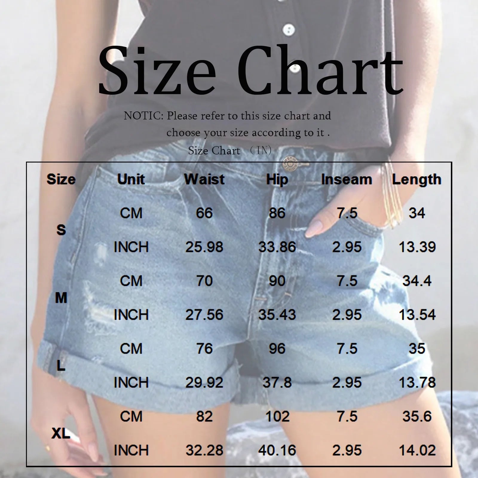 WOMEN'S HIGH WAISTED DISTRESSED JEAN SHORTS