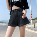 WIDE LEG DENIM SHORTS